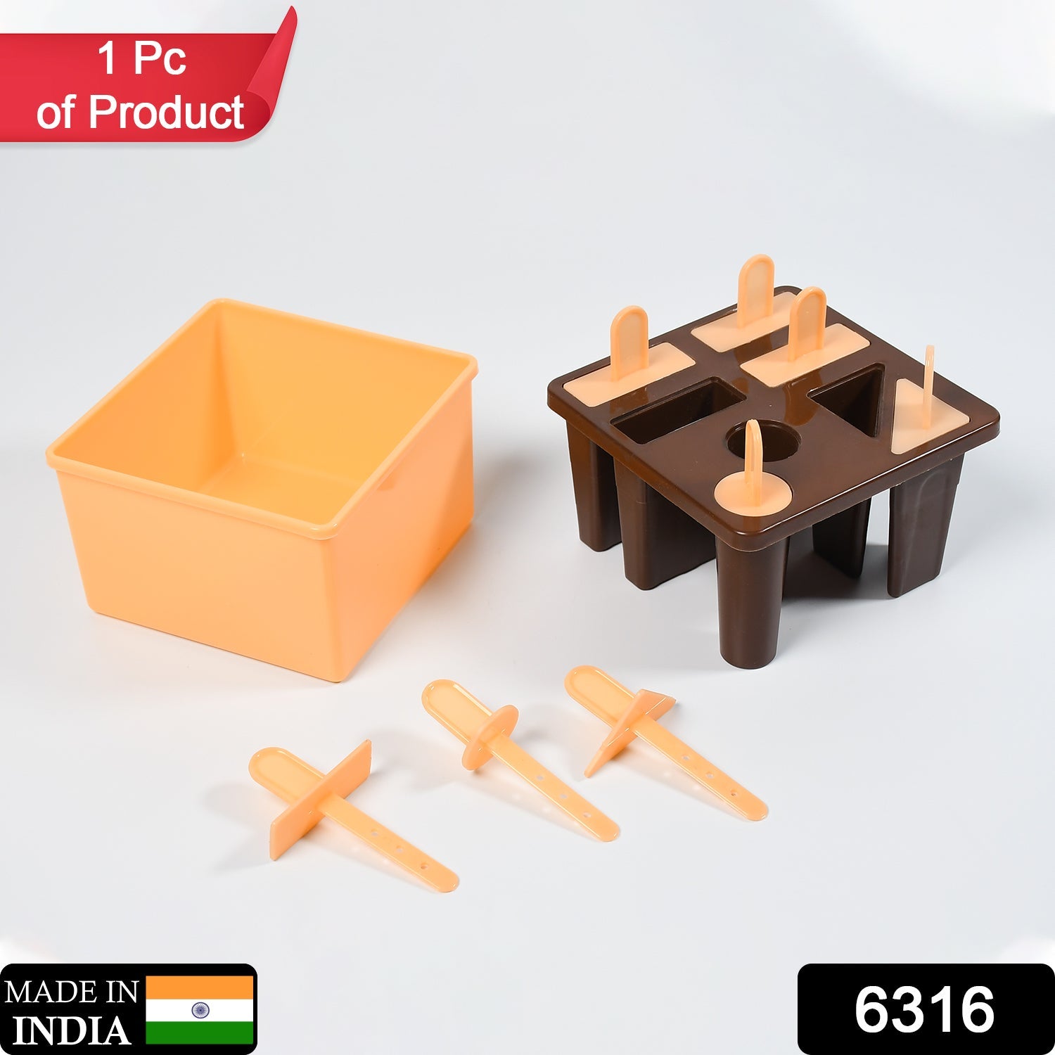 6316 Plastic Kulfi Mould, Kulfi Moulds 8 pcs Tray Ice Cream Mould Reusable Frozen Kulfi Maker Popsicle Sticks Lolly Ice Popsicle Candy Mould for Children (pink Color) DeoDap 6316 Plastic Kulfi Mould, Kulfi Moulds 8 pcs Tray Ice Cream Mould Reusable Frozen Kulfi Maker Popsicle Sticks Lolly Ice Popsicle Candy Mould for Children (pink Color) DeoDap